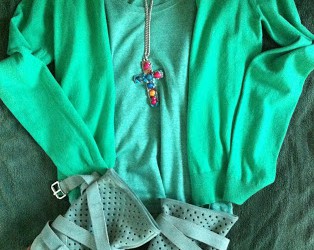 Green outfit , Fashion