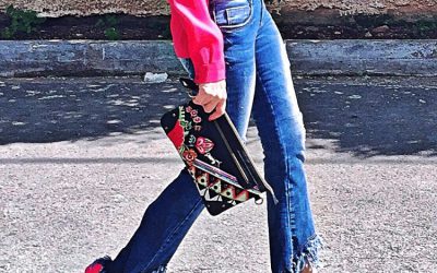 Neon pink heels